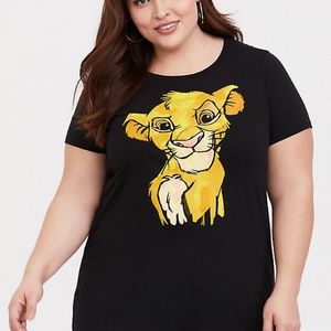 Torrid Lion King Simba Crew Neck Tee Sz 3